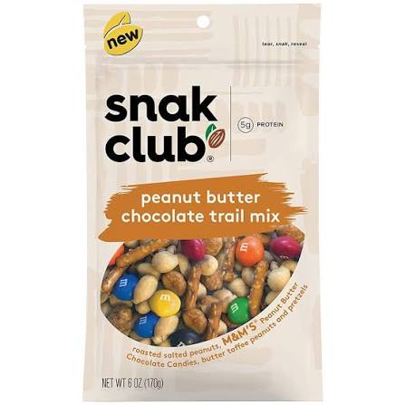 Snak Club Peanut Butter Chocolate Trail Mix 6ct
