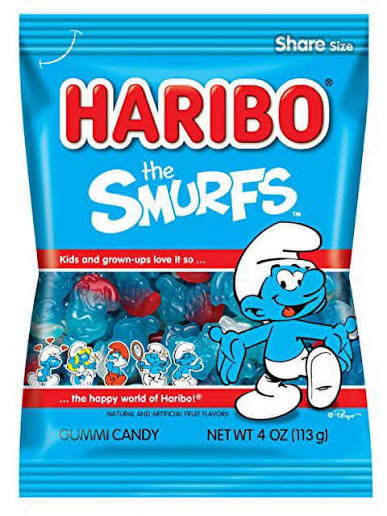 Haribo The Smurfs Sour Candy 12/4oz