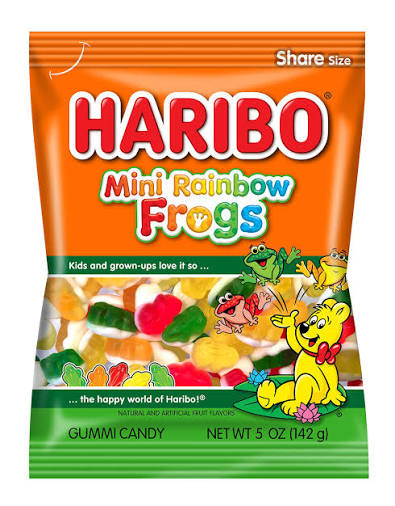 Haribo Mini Rainbow Frog Gummies 12ct/5oz