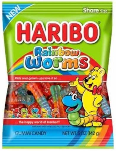 Haribo Rainbow Worms Gummi Candy 12