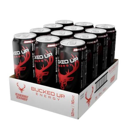 Bucked Up Energy Cherry Candy 12/16oz