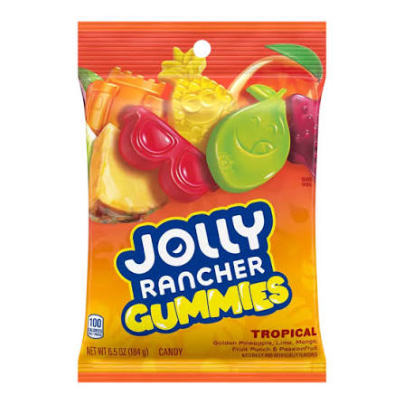 Jolly Rancher Tropical Gummies Candy 12/6.5oz