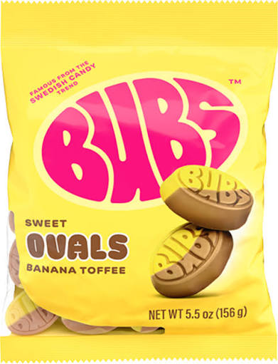 Bubs Sweet Ovals Banana Toffee 5.5oz (156g)