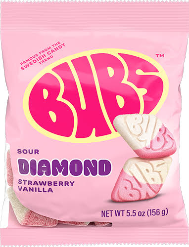 Bubs Sweet Ovals Sour Diamond Straw 5.5oz (156g)