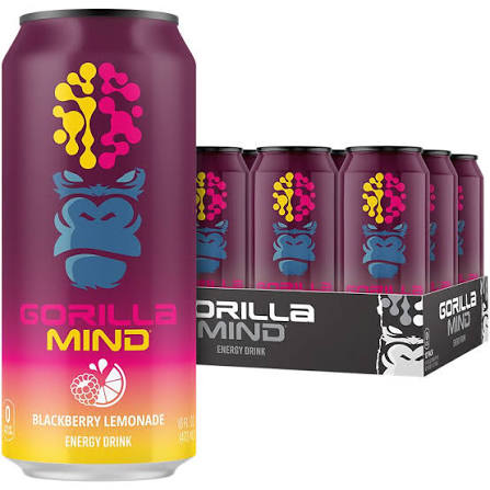 Gorilla Mind Energy Blackberry Lemonade 12/16oz