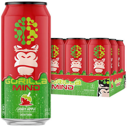 Gorilla Mind Candy Apple Energy Drink 12/16oz