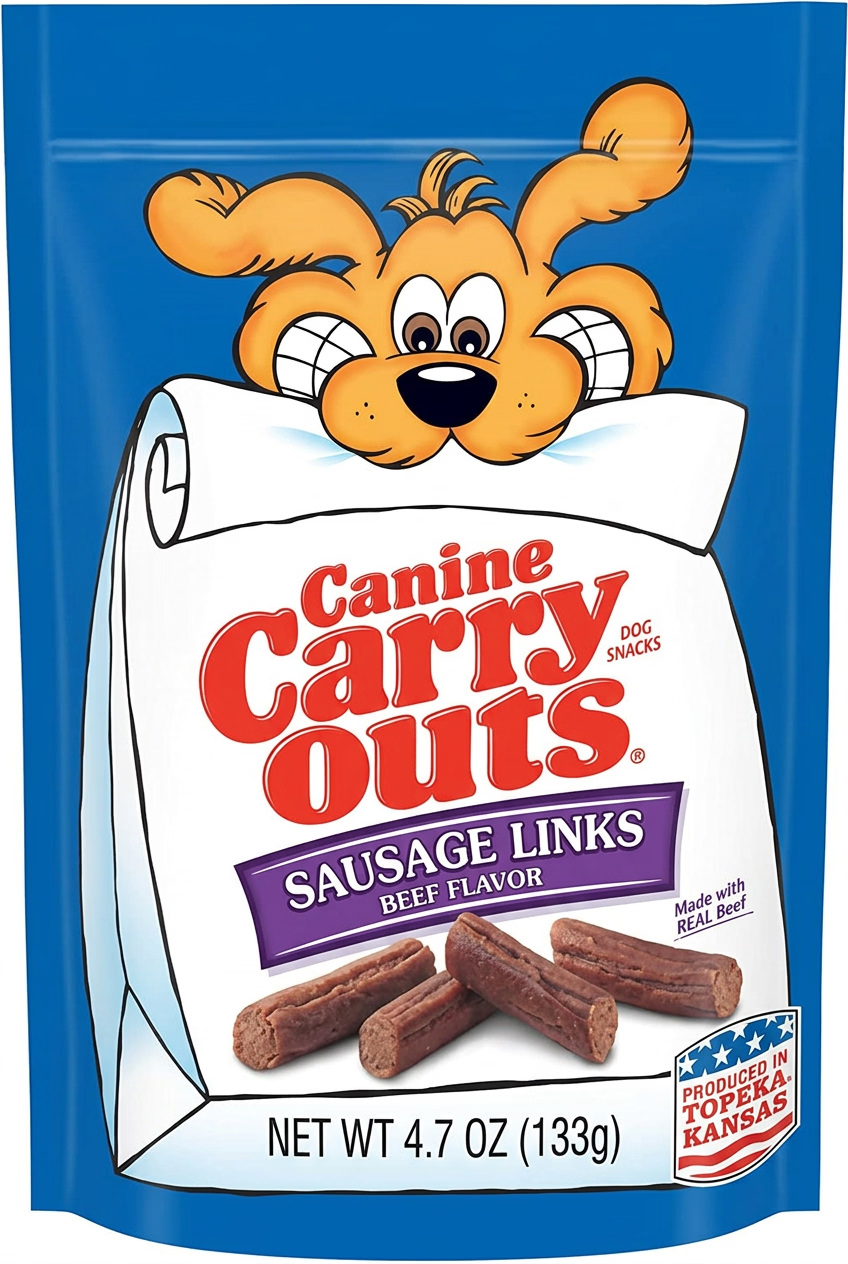 Canine Carry Outs Sausage Links Snacks 4.7oz