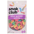 Snak Club Sour Gummy Worms 7.5oz