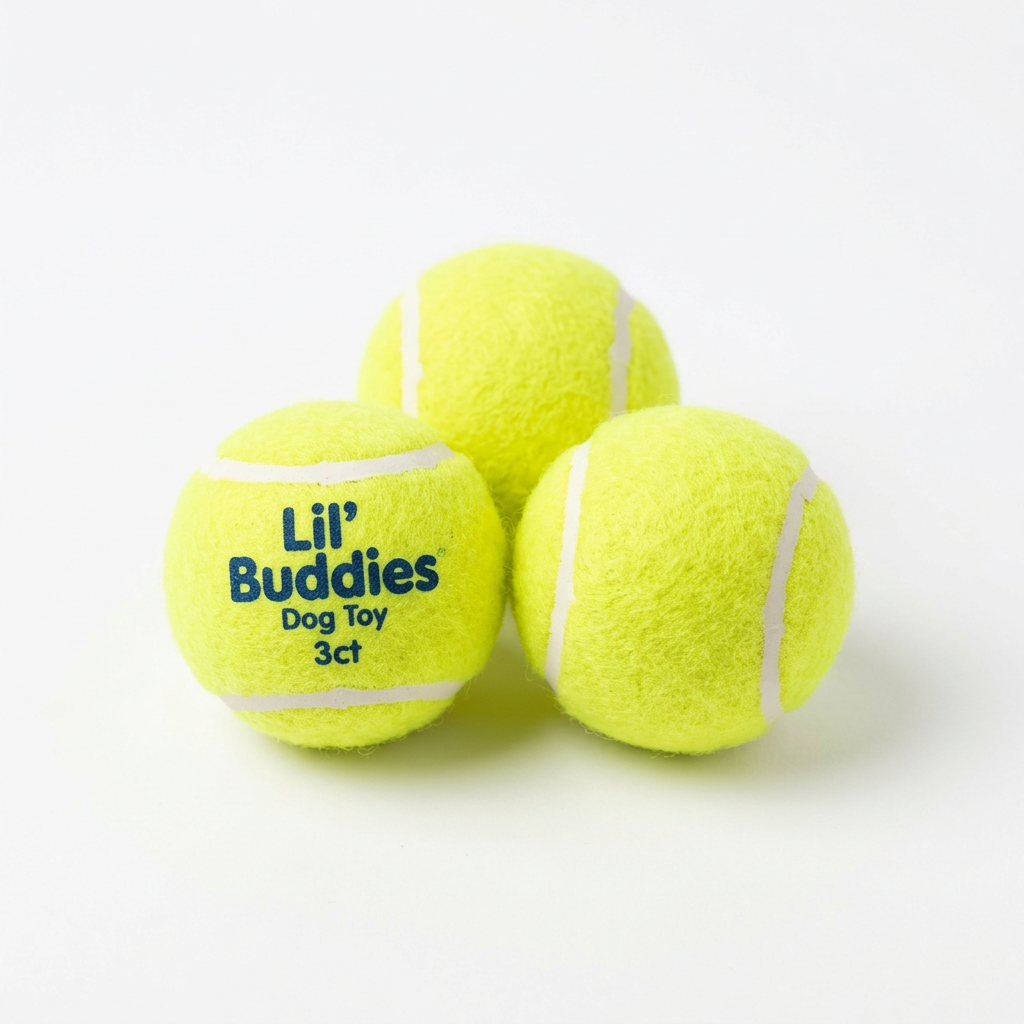 Lil' Buddies Tennis Balls Dog Toy 3ct