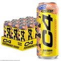 C4 12/16oz Jolly Rancher Peach Energy Drink