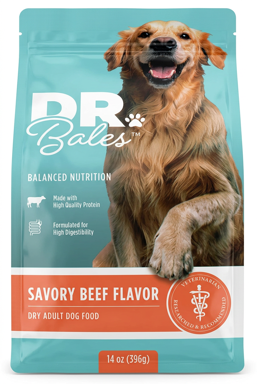 Dr Bales Savory Beef Flavor Dog Food 14oz