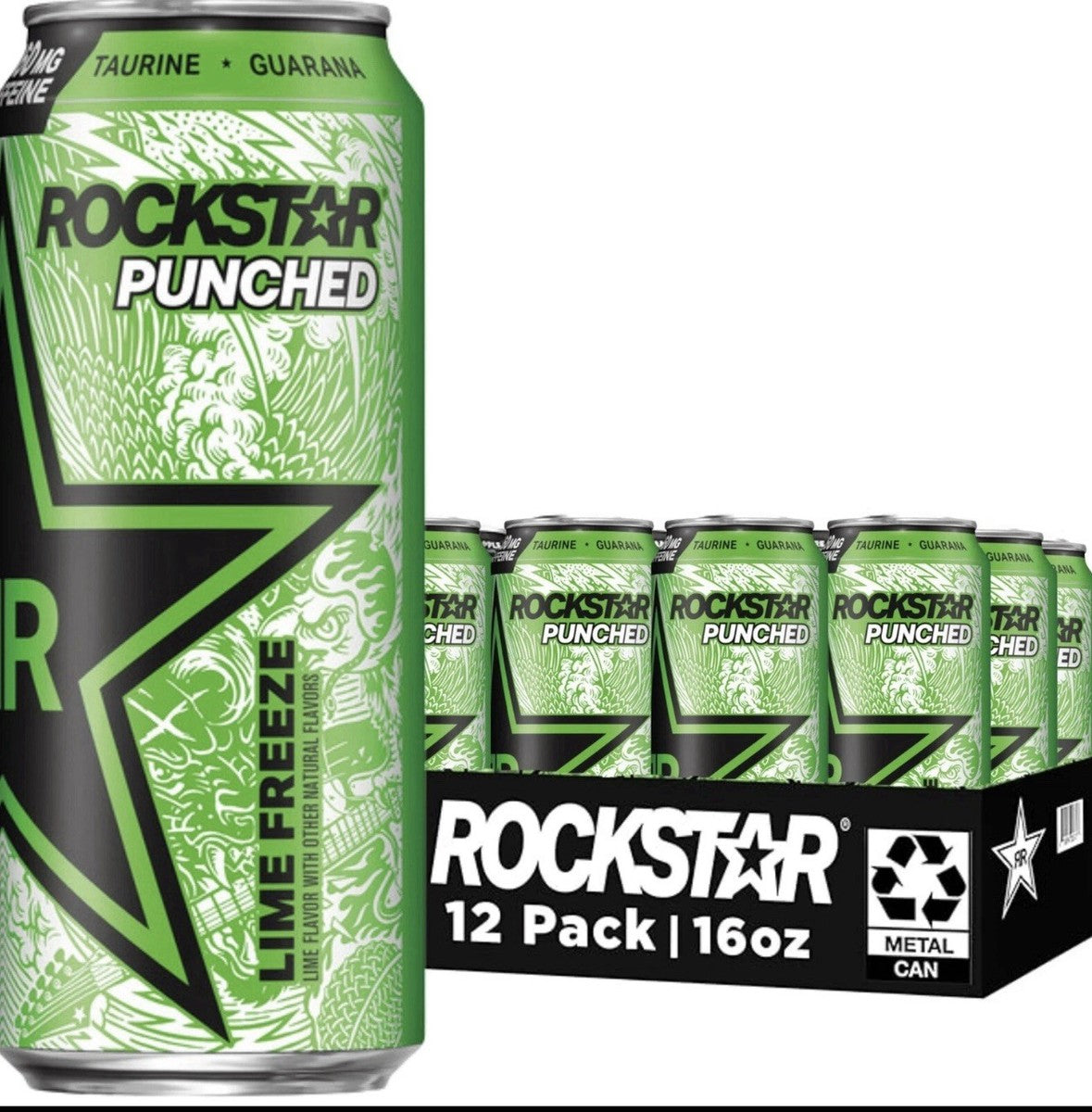 Rockstar Energy Punched Lime Freeze 12/16oz