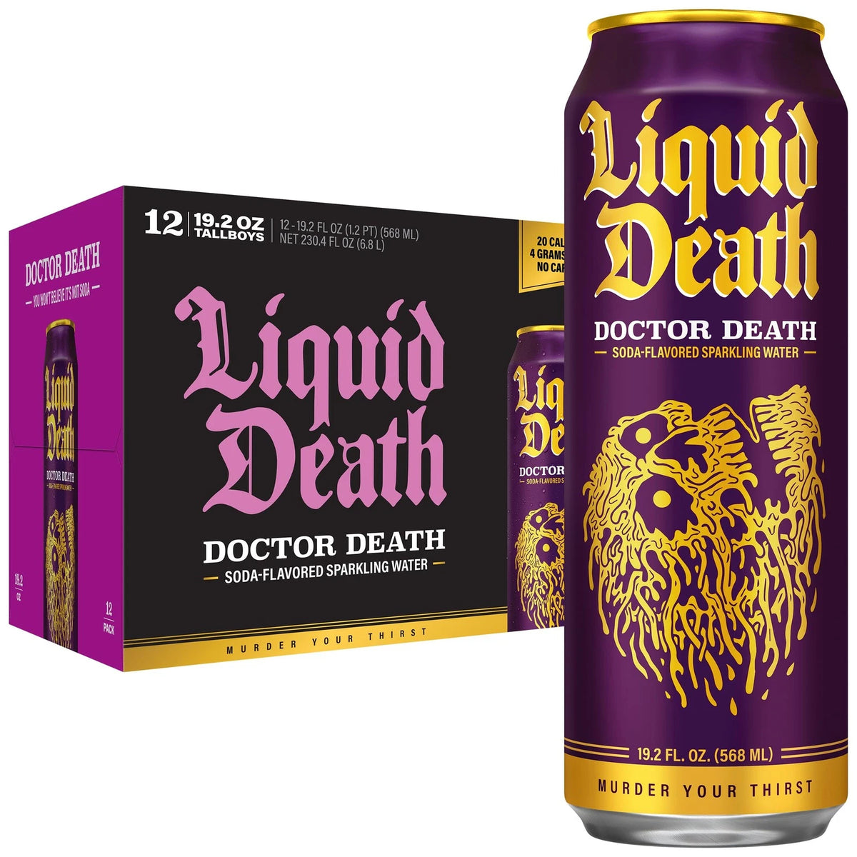 Liquid Death Doctor Death S Flavored S 12ct/19.2oz
