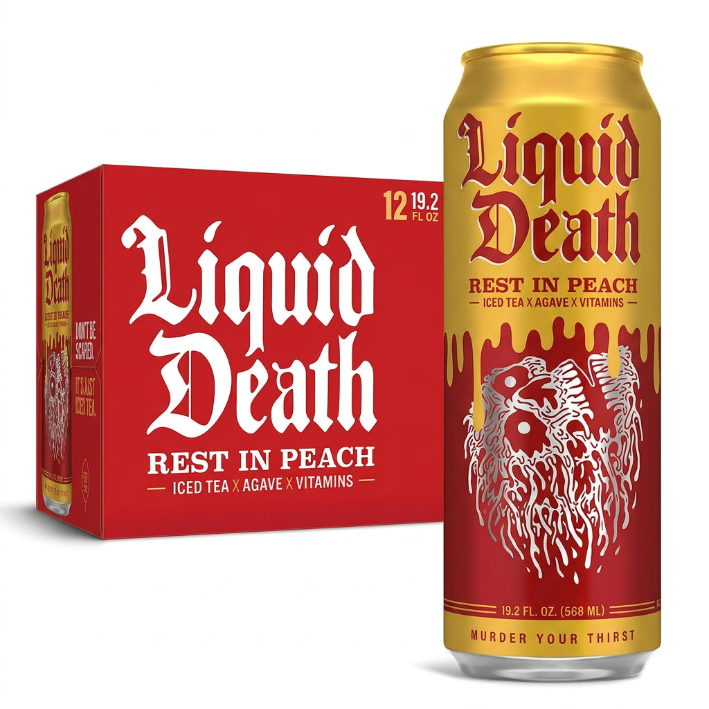 Liquid Death Rest In Peach Iced Tea- Agave 12ct