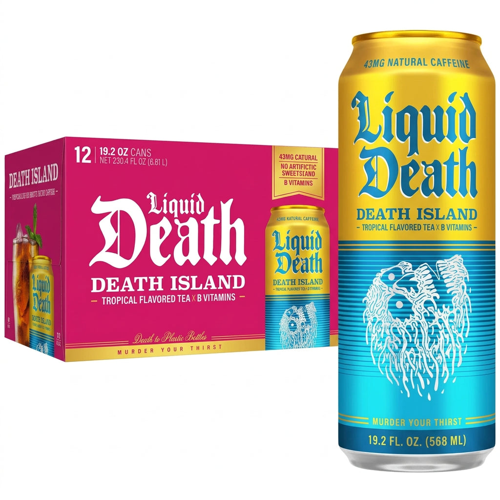 Liquid Death Death Island Tropical Flavored Tea 12ct/19.2oz