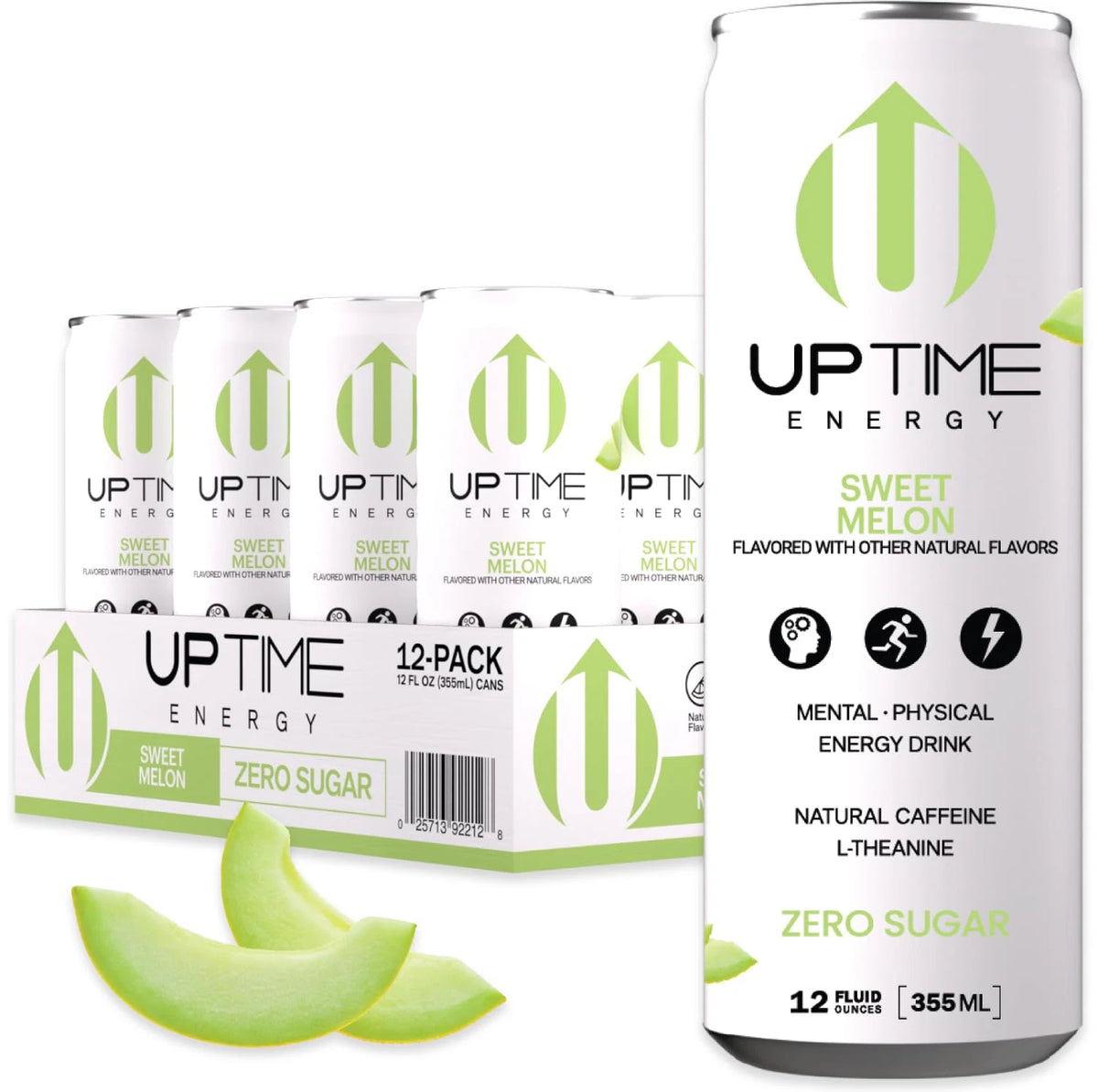 Up Time Sweet Melon Zero Sugar Energy 12/12oz