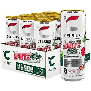 Celsius Spritz 12/12oz Sparkling Shirlry Temple