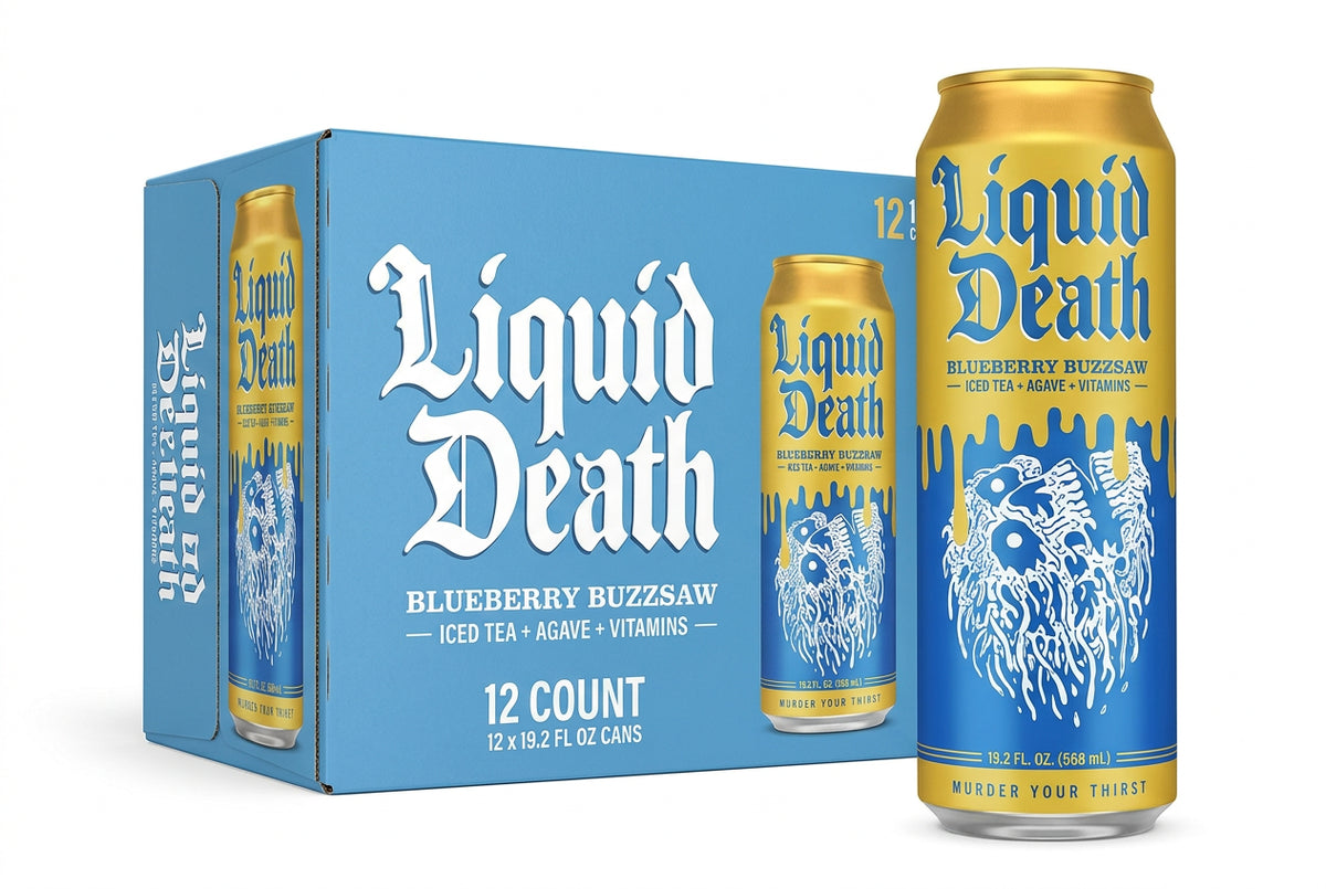 Liquid Death Blueberry Buzzsaw Iced Tea-Agave 12ct