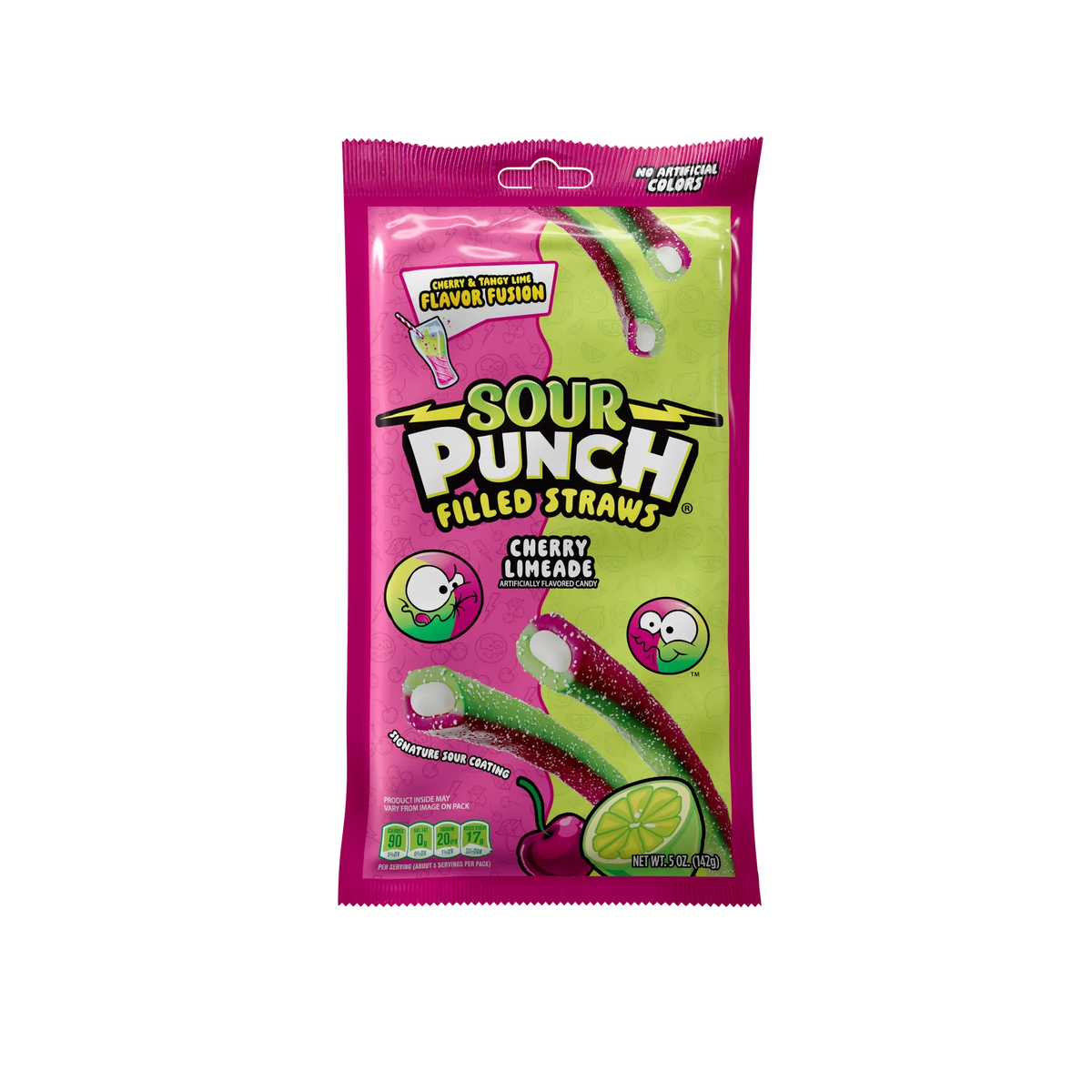 Sour Punch Filled Straws Cherry Limeade 12/5oz